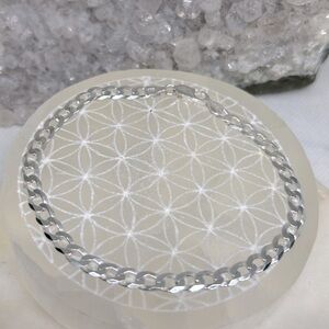 Elegant Italian Silver Cuban Link Chain Bracelet